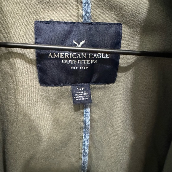 Green utility jacket with optional hood - Small - Picture 3 of 3